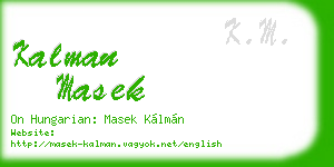 kalman masek business card