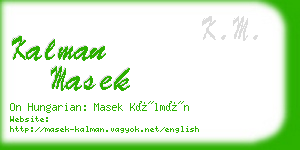 kalman masek business card